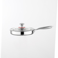 Poêle à frire martelée antiadhésive en titane triple, hybride titane-acier inoxydable, pour cuisiner des steaks