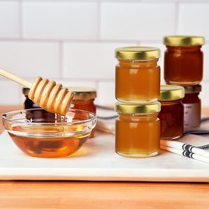 25ml / 35ml / 45ml / 50ml / 60ml / 85ml Empty square Glass <b>Jam</b> <b>Jar</b> Pickles <b>Jars</b> Glass Honey <b>Jar</b> with Bamboo Lids - Product Image 4