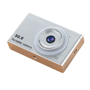 Popular Silver color digital camera for take photo and video with mp3 function smart mini video camera with light