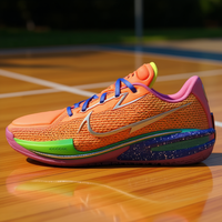 Air Zoom G.T. Chaussures de basketball basses Cut 1, version été, orange et argent, unisexe, avec empeigne en mesh, semelle intermédiaire en EVA et semelle extérieure en caoutchouc, version internationale