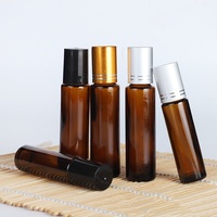 Vente chaude rouleau sur bouteille 10ml ambre rouleau sur bouteille en verre Avec couvercle