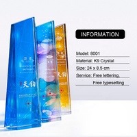 Plaques de récompense personnalisées en plastique acrylique écologique, faites à la main, avec base transparente, pour événements de danse, jeux pour chiens, calendriers, et articles sportifs vierges en cristal