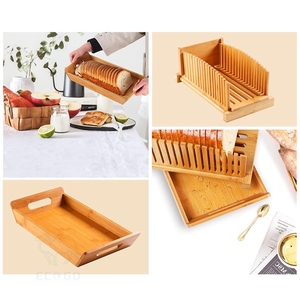 Trancheuse à pain en bois de bambou Trancheuse à pain pliable et compacte - Product Image 4