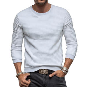 2025 autunno inverno t-shirt Casual da uomo <span class=keywords><strong>Slim</strong></span> <span class=keywords><strong>Fit</strong></span> a maniche lunghe modello di cialde tinta unita abbigliamento sportivo <span class=keywords><strong>Polo</strong></span> - Product Image 2