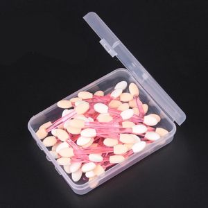 25 pièces/ensemble brosse à ombre à paupières éponge jetable à <span class=keywords><strong>Double</strong></span> tête ovale vente en gros outil d'applicateur d'ombre à paupières bon marché - Product Image 4