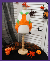 Tenue d'Halloween pour chien, jupe à bretelles en peluche citrouille, design unisexe, pour chiot et chaton, pour photos amusantes, festivals et cosplay