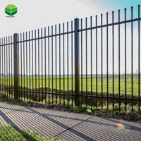 Nouvelle conception de panneau de clôture en fer forgé pas cher / Clôture de jardin extérieure ornementale en métal aluminium à piquets
