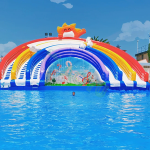 Aoyu ngoài trời inflatables đơn vị công viên nước di động với bouncy & Hồ bơi trượt Cung cấp cuộc phiêu lưu thú vị tại nhà - Product Image 1