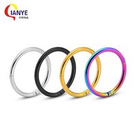 Anneau de segment articulé sans couture Clicker en acier inoxydable de 18g pour les piercings des lèvres, du nez, du septum, des oreilles, des sourcils et du cartilage