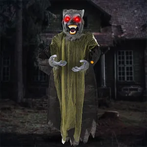 Einzelhandel hängender Werwolf beste Wahl Talking Creey Batterie gruseliger Horror Halloween Animatorik für Feiertage