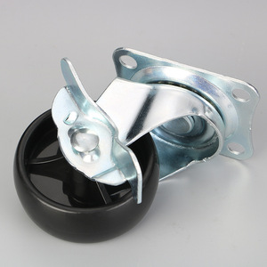 Furniture <b>Caster</b> Zinc Alloy Plate Mount Rubber <b>Wheel</b> 2.5 Inch 3 Inch Industrial Cabinet <b>Casters</b> Durable Plain Bearing - Product Image 2
