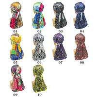 Durags soyeux pour hommes Bandanas Turban chapeau perruques Doo hommes Satin Durag chapeaux bandeau cheveux accessoires Extra longue queue Durags