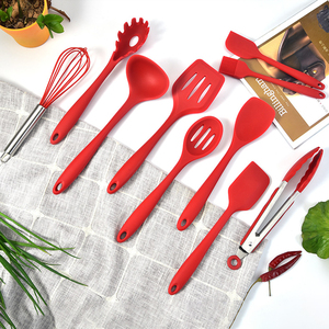 10 Pcs <strong>Silicone</strong> Kitchen Utensils Set Slotted Turner Spoon Spatula Eating Reusable Cooking Utensils Set Cookware Gadgets <strong>Tools</strong> - Product Image 2