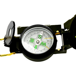เข็มทิศตั้งแคมป์กลางแจ้งแบบพกพาอเนกประสงค์แบบพลิกด้านบนชนิดมือถือสีเขียวทหาร - Product Image 4