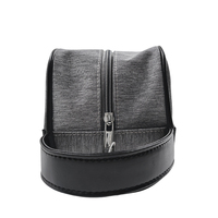 2025 Logo personnalisé Vintage étanche hommes Portable voyage fermeture éclair en cuir véritable toile cirée trousse de toilette