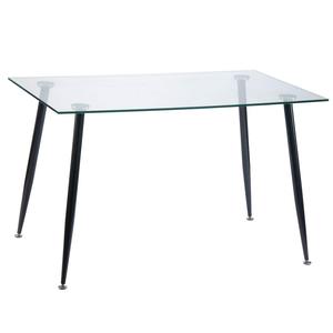 HarperBright Designs Table à manger rectangulaire en verre 120 x 70 x 75 cm Style moderne et minimaliste - Product Image 1