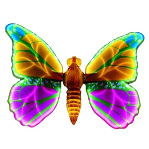 Düğün dekorasyon 3D açık ve yakın hareketli kelebek kanatları açık tema eğlence parkı parti su geçirmez yeni yıl 12V