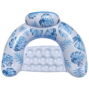 Siège flottant <span class=keywords><strong>gonflable</strong></span> pour <span class=keywords><strong>piscine</strong></span>, <span class=keywords><strong>chaise</strong></span> <span class=keywords><strong>longue</strong></span> flottante d'extérieur avec porte-gobelets - Product Image 2