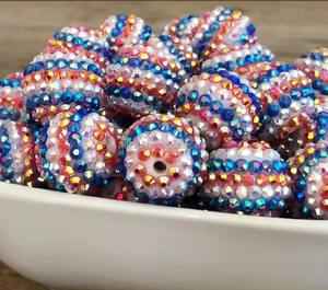 ลูกปัดอะคริลิคสี AB ขนาด 20 มม. แบบมีประกาย สำหรับทำสร้อยคอ สร้อยข้อมือ ต่างหู เครื่องประดับ DIY ตกแต่ง ยี่ห้อ Xxm - Product Image 3