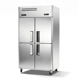 Congelador Vertical Comercial de Doble Puerta de Acero Inoxidable 204 301 a Precio de Fábrica para Supermercado - Product Image 1