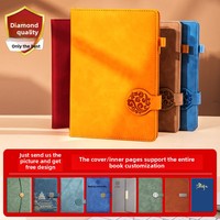 Carnet A5 en cuir PU, couverture souple multicolore avec boucle métallique, journal à feuilles orées, idéal pour cadeau d'affaires ou bureau