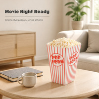 Boîtes à Popcorn Personnalisées en Carton Blanc Qualité Alimentaire pour Cinéma, Fêtes, Événements, Snack-bars – Vente en Gros