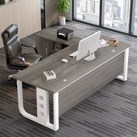 Escritorio Metálico Moderno, Mesa de Estudio Grande, Combinación de Mueble y Mesa para Computadora
