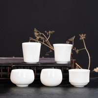 Tasse à thé en porcelaine blanche chinoise, 5 formes, 110 ml, 120 ml, 140 ml, 150 ml, tasse de dégustation en céramique