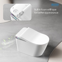 Meilleures ventes : WC intelligent automatique électrique avec chasse d'eau automatique, capteur de pied, sans réservoir et évacuation en P inclus