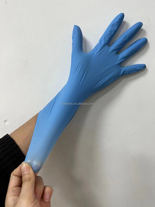 Vente en gros de service alimentaire pour salon de coiffure Nail Art Gants jetables en nitrile de 12 pouces épais élastiques durables pour la maison - Product Image 5