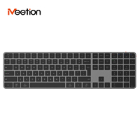 Ensemble clavier et souris sans fil standard Meetion C230 Slim, multimédia, ordinateur de bureau, noir