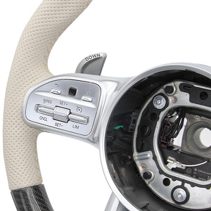 <span class=keywords><strong>Volant</strong></span> en fibre de carbone blanc OEM pour Mercedes Benz AMG Classe C E A160 W167 W163 W177 CLA 250 <span class=keywords><strong>W208</strong></span> - Product Image 6