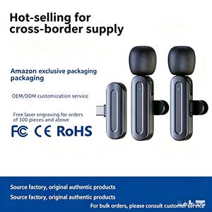 Microphone cravate sans fil SX25 avec fonctions de réduction du bruit et de réverbération, compatible avec les téléphones mobiles, les ordinateurs portables et les caméras. - Product Image 1