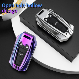 Funda de cuero para llave de coche con logotipo de aleación de Zinc, 5 botones para <span class=keywords><strong>Cadillac</strong></span> CT6 XT4 XT5, funda protectora sin llave, accesorios para automóviles - Product Image 4