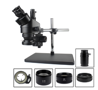 3.5X-90X Simul-Focal Trinocular Stereo Microscope 38MP HD-MI Compatible Digital USB Industry Microscope with Camera for Repair