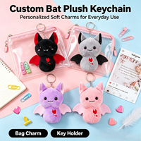 Peluche mini chauve-souris de dessin animé, petite poupée pendentif, articles pour machine à griffes, porte-clés, vente en gros d'usine, sur mesure