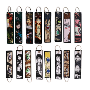 พวงกุญแจปักลายอนิเมะ AOT ไททัน ชินเกกิ ดีไซน์ใหม่ 8 แบบ คุณภาพสูง สำหรับตกแต่งกระเป๋าเป้สะพายหลัง - Product Image 1
