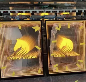 Miroir LED personnalisé à effet infini, affichage 3D à effet tunnel profond pour bar et boîte de nuit - Product Image 3