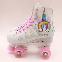Patins à roulettes Dreamy Unicorn High Top, base lumineuse LED, roues en PU avec lumière