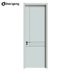 Portes intérieures en bois à 6 panneaux, construction solide, apprêtées blanches, prêtes à <span class=keywords><strong>peindre</strong></span> pour la rénovation - Product Image 1