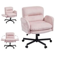 Chaise de bureau ergonomique moderne réglable en hauteur en cuir PU avec roulettes pour le bureau à domicile