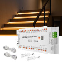 Contrôleur d'escalier intelligent WiFi 32 marches avec capteur de mouvement LED DC9-24V, système d'éclairage automatique pour escaliers de maisons et villas