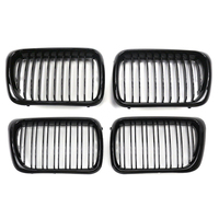 Kit carrosserie noir brillant, calandre avant simple ou double ligne en plastique ABS pour BMW Série 3 E36 1991-1999, vente chaude