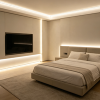 Bande LED COB CCT 24V de 20 mm de large, 3072 LED, CRI90, IP20, étanche, pour éclairage paysager avec Wi-Fi et contrôle