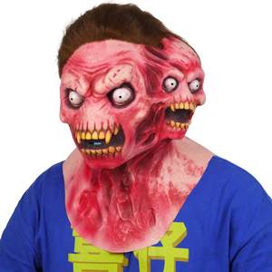 <span class=keywords><strong>Maschera</strong></span> Aliena Horror di Halloween a Doppia Testa, Copricapo Vendutissimo, <span class=keywords><strong>Maschera</strong></span> da Zombie Urlante e Diavolo - Product Image 6