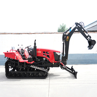 Mini Cultivateur 80ch 90ch 100ch Mini Tracteur sur Chenilles avec Excavatrice pour Agriculture Ferme Serre