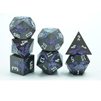 Nouveau jeu de dés RPG polyédriques Dragons 7 pièces fait à la main jeu du MDN bon prix en métal en alliage de zinc