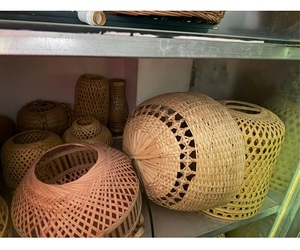 Ensemble de paniers de rangement en bambou faits à la main, avec un artisanat traditionnel tressé, organisateur de maison rustique et pièce décorative. - Product Image 1