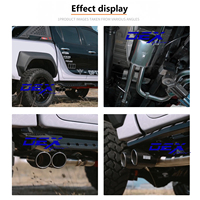 Système d'échappement HKS pour Hilux Revo AN110 2.4L 2GD/2.8L 1GD-FTV Turbo Center Twin en fibre de carbone et acier inoxydable poli miroir