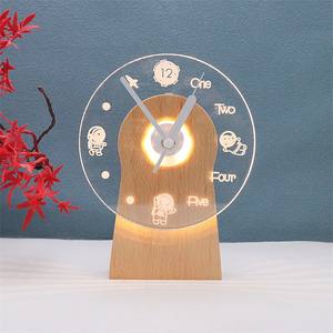 ฐานโคม<span class=keywords><strong>ไฟ</strong></span>กลางคืน LED แบบ3D สีดำพร้อมอะแดปเตอร์ไฟสาย USB + รีโมทคอนโทรลสำหรับเป็นของขวัญคริสต์มาสวันเกิด - Product Image 6